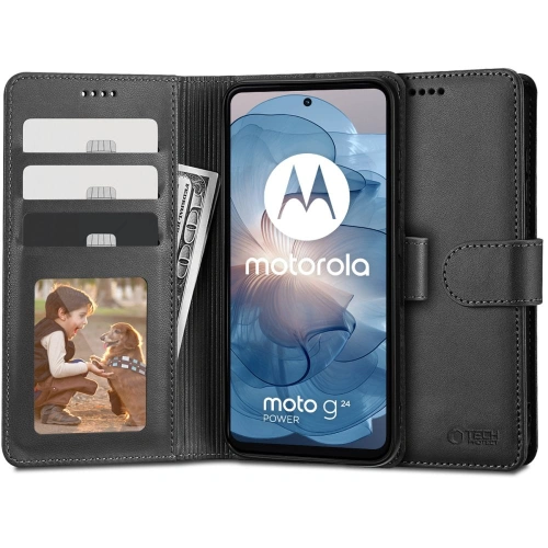 Kup Etui Tech-Protect Wallet Motorola Moto G24 / G24 Power / G04 Fekete - THP2718 - {ean13} - Sklep Home Screen