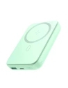 Powerbank fără fir Joyroom JR-W020 USB-A, USB-C 10000mAh 20W MagSafe + cablu USB-A / USB-C 25cm verde deschis