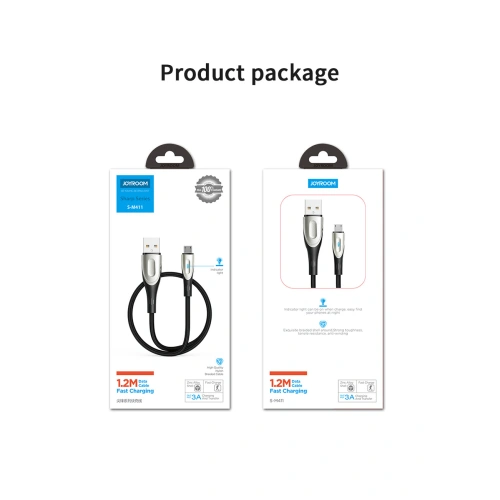 Kup Kábel Joyroom S-M411 USB-A / microUSB 3A 2m fekete - JYR1000 - {ean13} - Sklep Home Screen