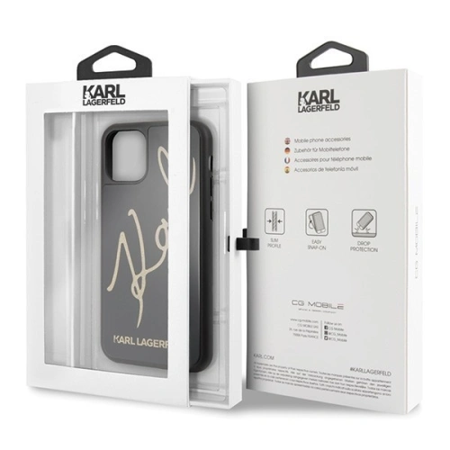 Kup Karl Lagerfeld KLHCN58DLKSBK iPhone 11 Pro negru/black hard case Signature Glitter - KLD115BLK - {ean13} - Sklep Home Screen