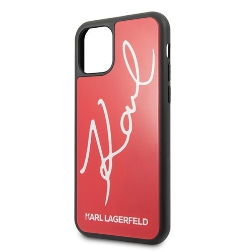 Kup Karl Lagerfeld KLHCN58DLKSRE iPhone 11 Pro czerwony/red hard case Signature Glitter - KLD116RED - {ean13} - Sklep Home Screen