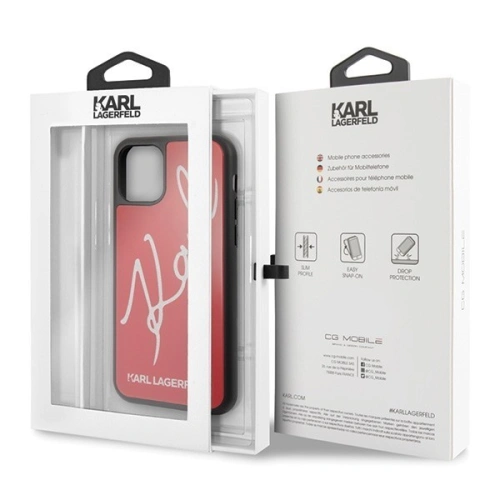 Kup Karl Lagerfeld KLHCN58DLKSRE iPhone 11 Pro czerwony/red hard case Signature Glitter - KLD116RED - {ean13} - Sklep Home Screen