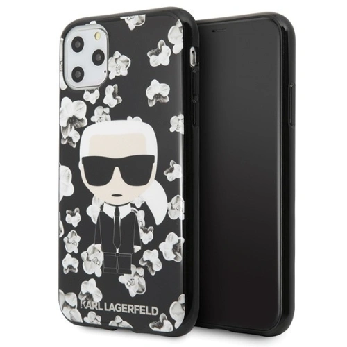 Kup Karl Lagerfeld KLHCN58FLFBBK iPhone 11 Pro schwarz/schwarz Blume Ikonik Karl - KLD117BLK - {ean13} - Sklep Home Screen