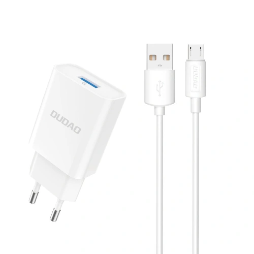 Kup Încărcător de rețea Dudao A4EU USB-A 2.1A + cablu USB-A / micro USB alb - DDA322 - {ean13} - Sklep Home Screen