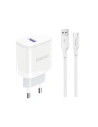 Încărcător de rețea Dudao A20EU USB-A 18W + cablu USB-A / USB-C alb