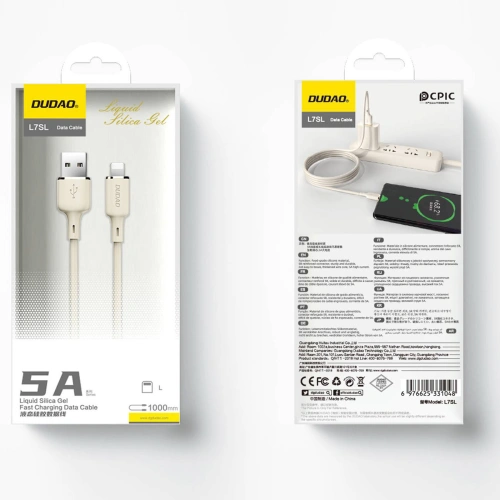 Kup Kabel Dudao L7SL USB-A / Lightning 5A 1m bej - DDA329 - {ean13} - Sklep Home Screen