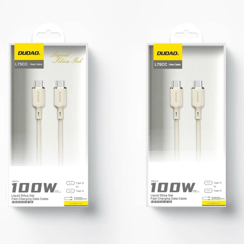 Kup Kabel Dudao L7SCC USB-C / USB-C 100W 2m beżowy - DDA331 - {ean13} - Sklep Home Screen