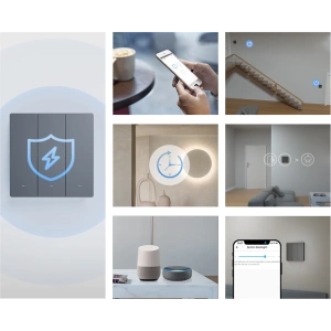 Kup Inteligentní vypínač Sonoff 1-kanálový nástěnný Wi-Fi černý - SNF150 - {ean13} - Sklep Home Screen