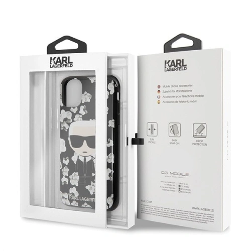 Kup Karl Lagerfeld KLHCN58FLFBBK iPhone 11 Pro schwarz/schwarz Blume Ikonik Karl - KLD117BLK - {ean13} - Sklep Home Screen