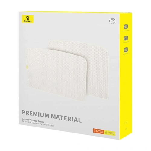 Kup Cortină de plafon pentru Tesla model Y/3 Baseus T-Space cu două straturi albă - BSU4858 - {ean13} - Sklep Home Screen