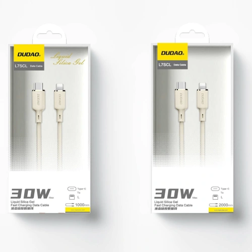 Kup Kabel Dudao L7SCL USB-C / Lightning 30W 2m béžový - DDA333 - {ean13} - Sklep Home Screen