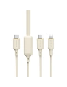 Buy Dudao L7SF 2in1 cable USB-C / USB-C, Lightning 100W 1.2m beige - DDA335 - {ean13} - Home Screen Store Europe