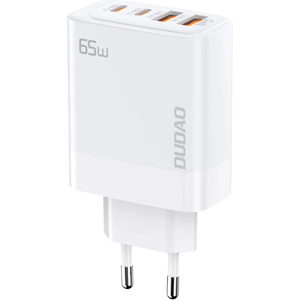 Ładowarka sieciowa GaN Dudao A65EU 2xUSB-A, 2xUSB-C PD 65W biała
