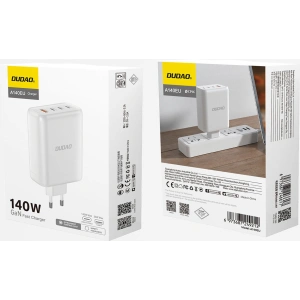 Kup Încărcător de rețea Dudao A140EU USB-A, 3xUSB-C PD 140W alb - DDA337 - {ean13} - Sklep Home Screen
