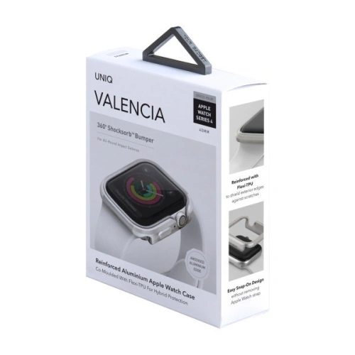 Kup Etui UNIQ Valencia Apple Watch 4/5/6/7/SE/8/9 40/41MM srebrny/titanium silver - UNIQ107TITSLV - {ean13} - Sklep Home Screen