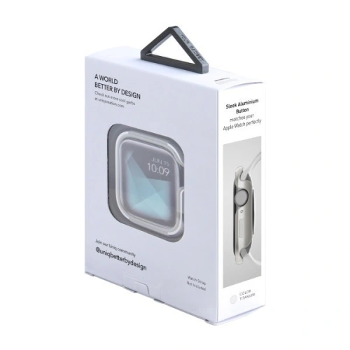 Kup Etui UNIQ Valencia Apple Watch 4/5/6/7/SE/8/9 40/41MM srebrny/titanium silver - UNIQ107TITSLV - {ean13} - Sklep Home Screen