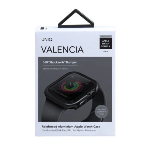 Kup Etui UNIQ Valencia Apple Watch 4/5/6/7/SE/8/9 40/41MM szary/gunmetal grey - UNIQ108GUNMETAL - {ean13} - Sklep Home Screen