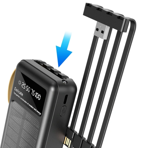 Kup Solární powerbank Dudao K18+ USB-A, USB-C, Lightning, microUSB 20000mAh černý - DDA345 - {ean13} - Sklep Home Screen