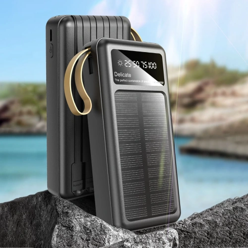 Kup Solární powerbank Dudao K18+ USB-A, USB-C, Lightning, microUSB 20000mAh černý - DDA345 - {ean13} - Sklep Home Screen