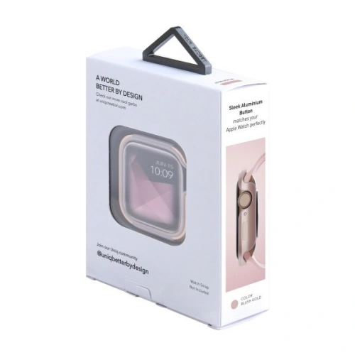 Kup Etui UNIQ Valencia Apple Watch 4/5/6/7/8/9/SE 44/45mm różowo-złoty/blush gold pink - UNIQ109GOLDPINK - {ean13} - Sklep Home Screen
