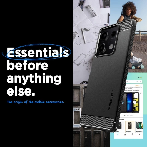 Kup Etui Spigen Rugged Armor Xiaomi Redmi Note 13 5G Matte Black - SPN3377 - {ean13} - Sklep Home Screen