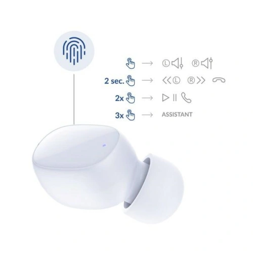 Kup Bezdrátová in-ear sluchátka 3MK FlowBuds Bluetooth 5.3 bílá - 3MK5869 - {ean13} - Sklep Home Screen