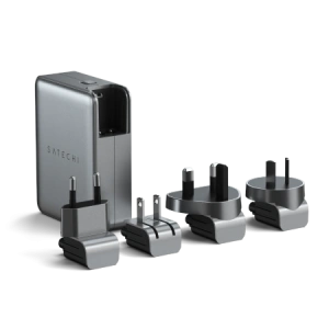 Kup Încărcător de călătorie Satechi 4-Port GaN Travel Charger US, UK, EU, AS 4xUSB-C 140W - STH109 - {ean13} - Sklep Home Screen