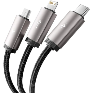 Kup Kábel 3w1 Tech-Protect Ultraboost USB-A / microUSB, USB-C, Lightning 3.5A 1m Szürke - THP2736 - {ean13} - Sklep Home Screen