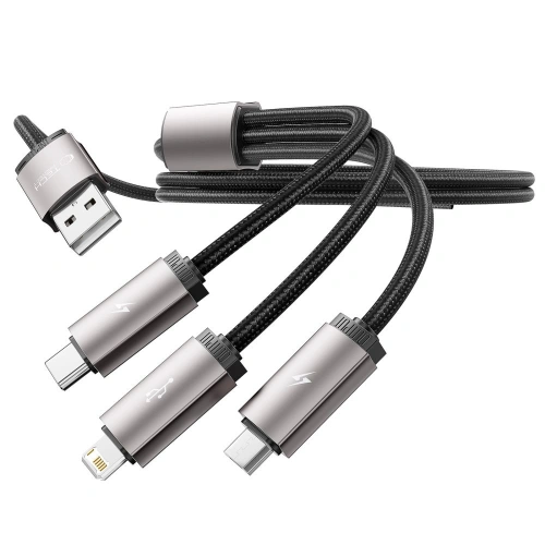Kup Kabel 3w1 Tech-Protect Ultraboost USB-A / microUSB, USB-C, Lightning 3.5A 1m Grey - THP2736 - {ean13} - Sklep Home Screen