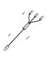 Kup Kabel 3w1 Tech-Protect Ultraboost USB-A / microUSB, USB-C, Lightning 3.5A 1m Grey - THP2736 - {ean13} - Sklep Home Screen