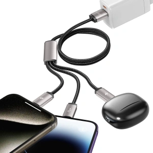 Kup Kábel 3w1 Tech-Protect Ultraboost USB-A / microUSB, USB-C, Lightning 3.5A 1m Szürke - THP2736 - {ean13} - Sklep Home Screen