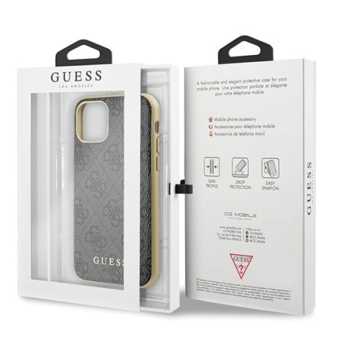 Buy Guess GUHCN61G4GG iPhone 11 grey hard case 4G Collection - GUE200GRY - {ean13} - Home Screen Store Europe