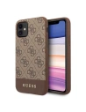 Etui Guess GUHCN61G4GLBR Apple iPhone 11 hnědý/brown tvrdý obal 4G Stripe Collection