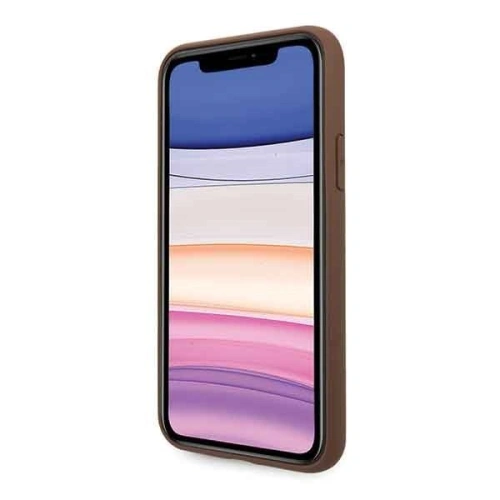 Kup Etui Guess GUHCN61G4GLBR Apple iPhone 11 brązowy/brown hard case 4G Stripe Collection - GUE201BR - {ean13} - Sklep Home Screen