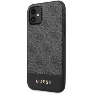 Kup Etui Guess GUHCN61G4GLGR Apple iPhone 11 szürke/grey kemény tok 4G Stripe Collection - GUE202GRY - {ean13} - Sklep Home Screen