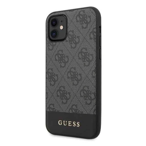 Kup Etui Guess GUHCN61G4GLGR Apple iPhone 11 gri/hard case 4G Stripe Collection - GUE202GRY - {ean13} - Sklep Home Screen