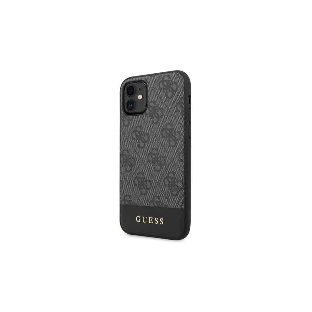 Etui Guess GUHCN61G4GLGR Apple iPhone 11 szary/grey hard case 4G Stripe Collection