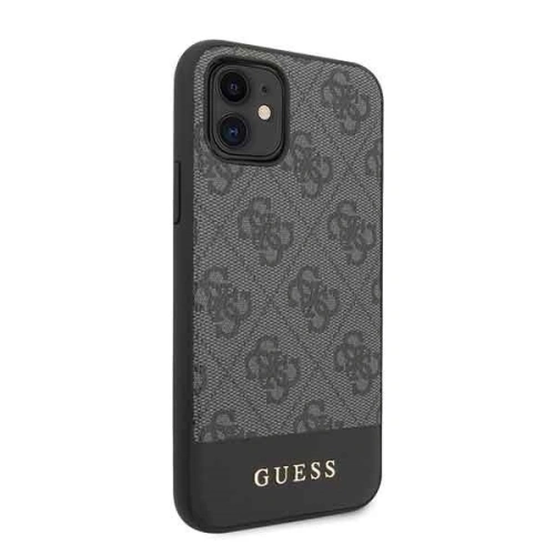 Kup Etui Guess GUHCN61G4GLGR Apple iPhone 11 szary/grey hard case 4G Stripe Collection - GUE202GRY - {ean13} - Sklep Home Screen