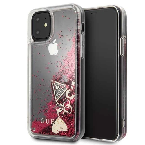 Kup Etui Guess GUHCN61GLHFLRA Apple iPhone 11 malinový tvrdý kryt Glitter Hearts - GUE204HEA - {ean13} - Sklep Home Screen
