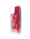Buy Guess GUHCN61GLHFLRA iPhone 11 raspberry hard case Glitter Hearts - GUE204HEA - {ean13} - Home Screen Store Europe
