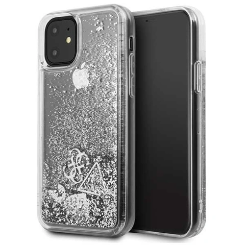 Kup Etui Guess GUHCN61GLHFLSI Apple iPhone 11 srebrny/silver hard case Glitter Hearts - GUE205SLV - {ean13} - Sklep Home Screen