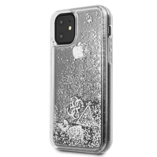 Kup Etui Guess GUHCN61GLHFLSI Apple iPhone 11 srebrny/silver hard case Glitter Hearts - GUE205SLV - {ean13} - Sklep Home Screen