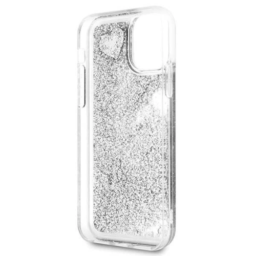 Kup Etui Guess GUHCN61GLHFLSI Apple iPhone 11 srebrny/silver hard case Glitter Hearts - GUE205SLV - {ean13} - Sklep Home Screen