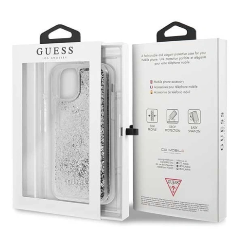 Kup Etui Guess GUHCN61GLHFLSI Apple iPhone 11 srebrny/silver hard case Glitter Hearts - GUE205SLV - {ean13} - Sklep Home Screen