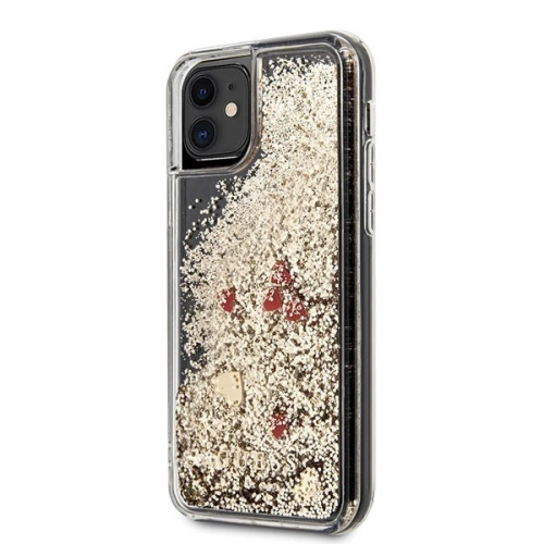 Kup Etui Guess GUHCN61GLHREGO Apple iPhone 11 zlaté/hard case Liquid Glitter Hearts - GUE206GLD - {ean13} - Sklep Home Screen