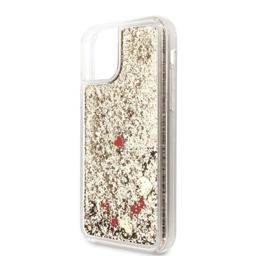Kup Etui Guess GUHCN61GLHREGO Apple iPhone 11 zlaté/hard case Liquid Glitter Hearts - GUE206GLD - {ean13} - Sklep Home Screen