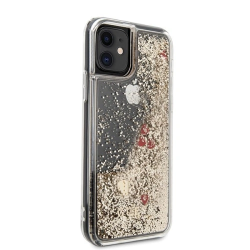 Kup Etui Guess GUHCN61GLHREGO Apple iPhone 11 zlaté/hard case Liquid Glitter Hearts - GUE206GLD - {ean13} - Sklep Home Screen