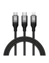 Kup Kabel 3w1 Nillkin Swift Pro USB-A / microUSB 2A, USB-C 2A, Lightning 4.4A, 480Mbps, 1.5m Schwarz / Czarny - NLK1516 - {ean13} - Sklep Home Screen