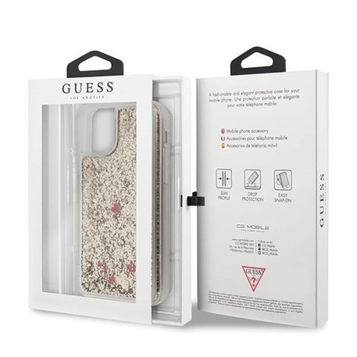 Kup Etui Guess GUHCN61GLHREGO Apple iPhone 11 zlaté/hard case Liquid Glitter Hearts - GUE206GLD - {ean13} - Sklep Home Screen