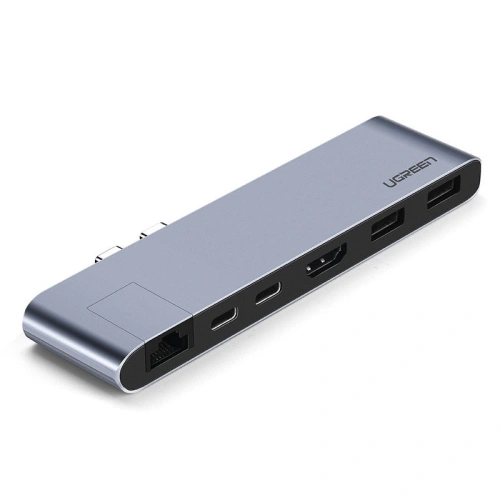 Kup Adaptér 6v1 UGREEN Hub 2x USB-C na 2x USB 3.0 + 2x USB-C + HDMI + RJ45 pro MacBook Pro - UGR184 - {ean13} - Sklep Home Screen